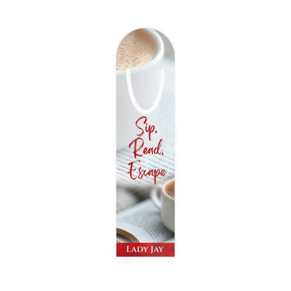 Sip. Read. Escape Bookmark - Stylish Metal Bookmark for Book Lovers - Image 2