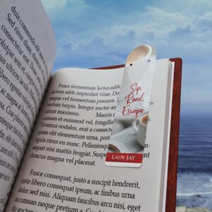 Sip. Read. Escape Bookmark - Stylish Metal Bookmark for Book Lovers