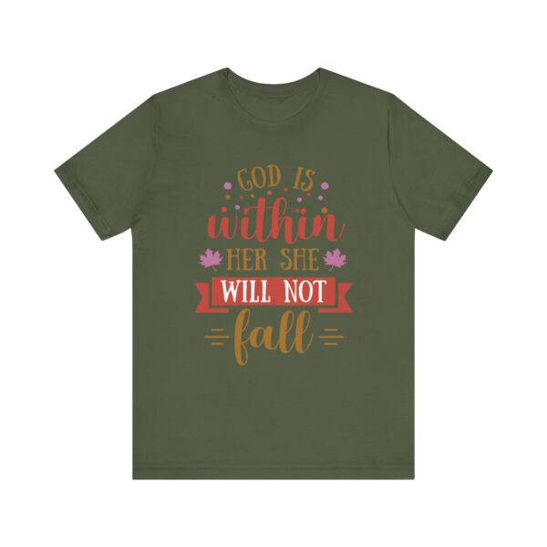 "God Is Within Her She Will Not Fall" Motivational Inspirational Quote T-Shirt For Men & Women - Image 13