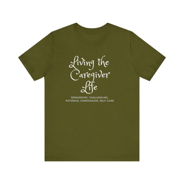 "Living The Caregiver Life Rewarding, Challenging, Patience, Compassion, Self-Care" Motivational Inspirational Quote T-Shirt For Men & Women - Image 9
