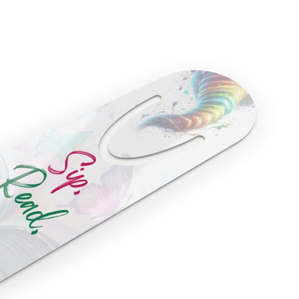 Sip. Read. Escape Bookmark - Stylish Metal Bookmark for Book Lovers - Image 4