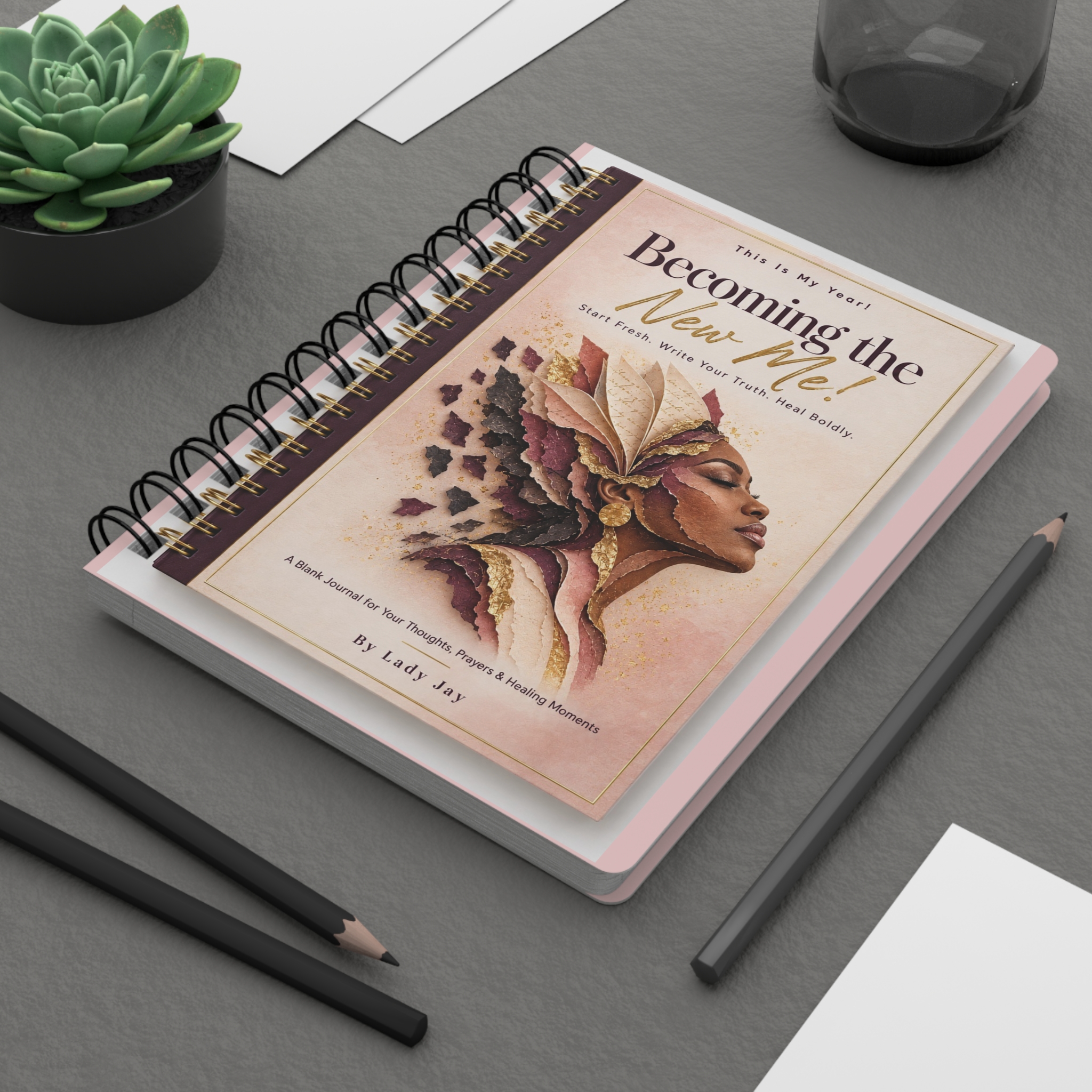 Becoming the New Me! Spiral Journal — Self-Discovery, Healing & Goal-Setting Notebook - Image 5